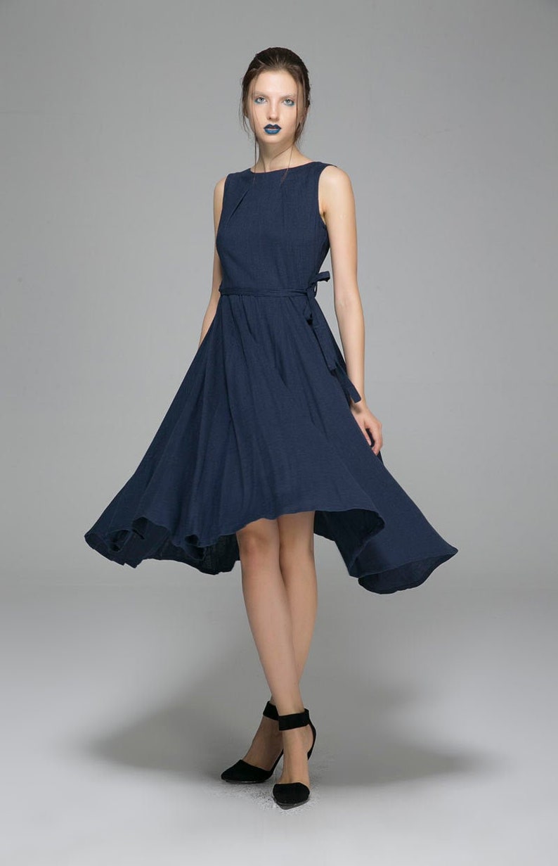 women's dresses navy blue