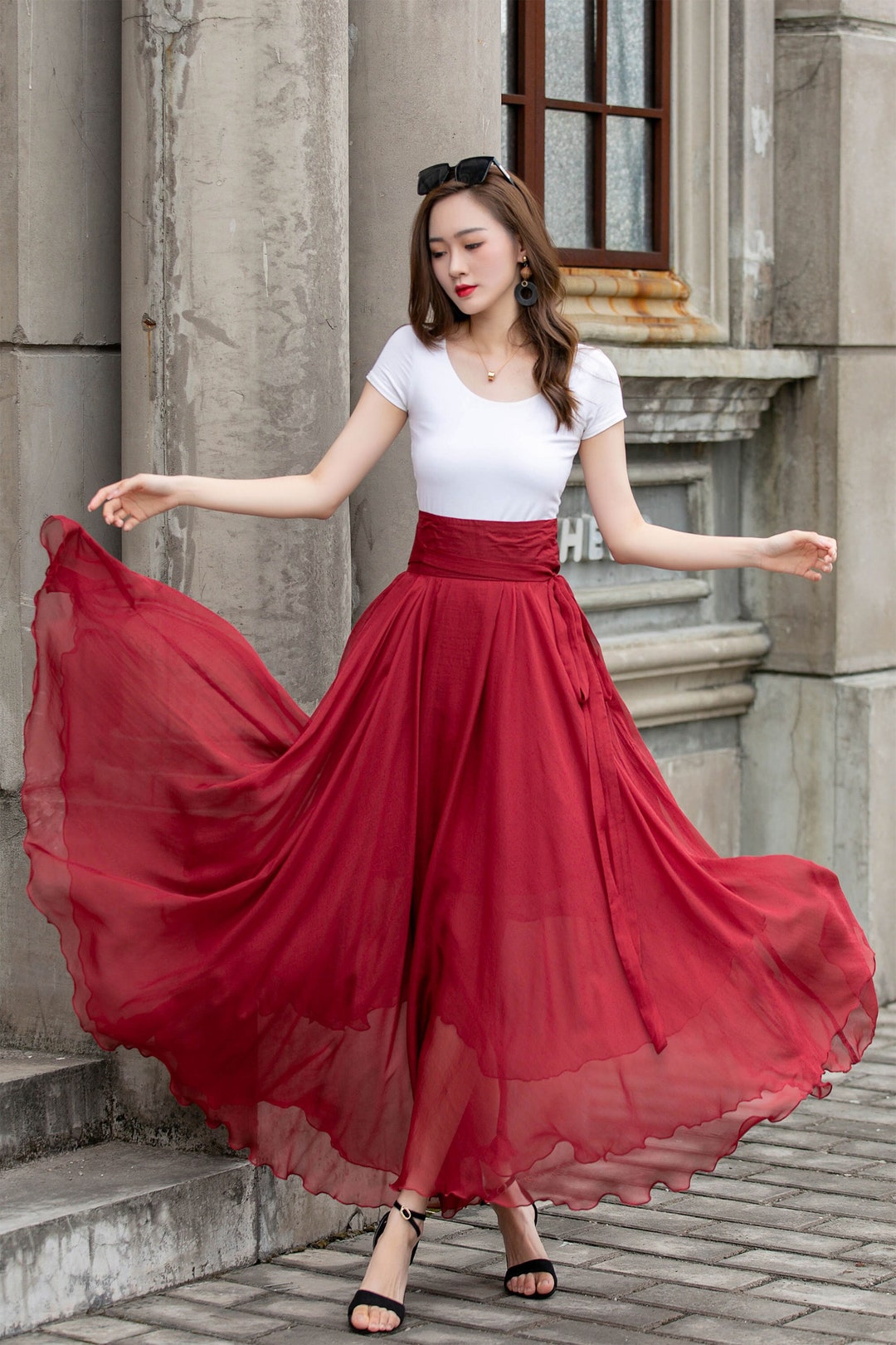 Chiffon maxi store skirt nz