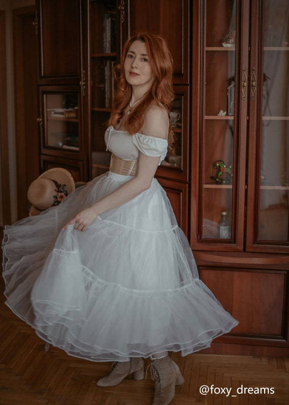 A-line Lolita Fluffy Petticoat, Long Tutu Petticoat Skirt, Party Dress  Petticoat in White, Soft Petticoat Underskirt, Womens Petticoat 3398 -   Canada