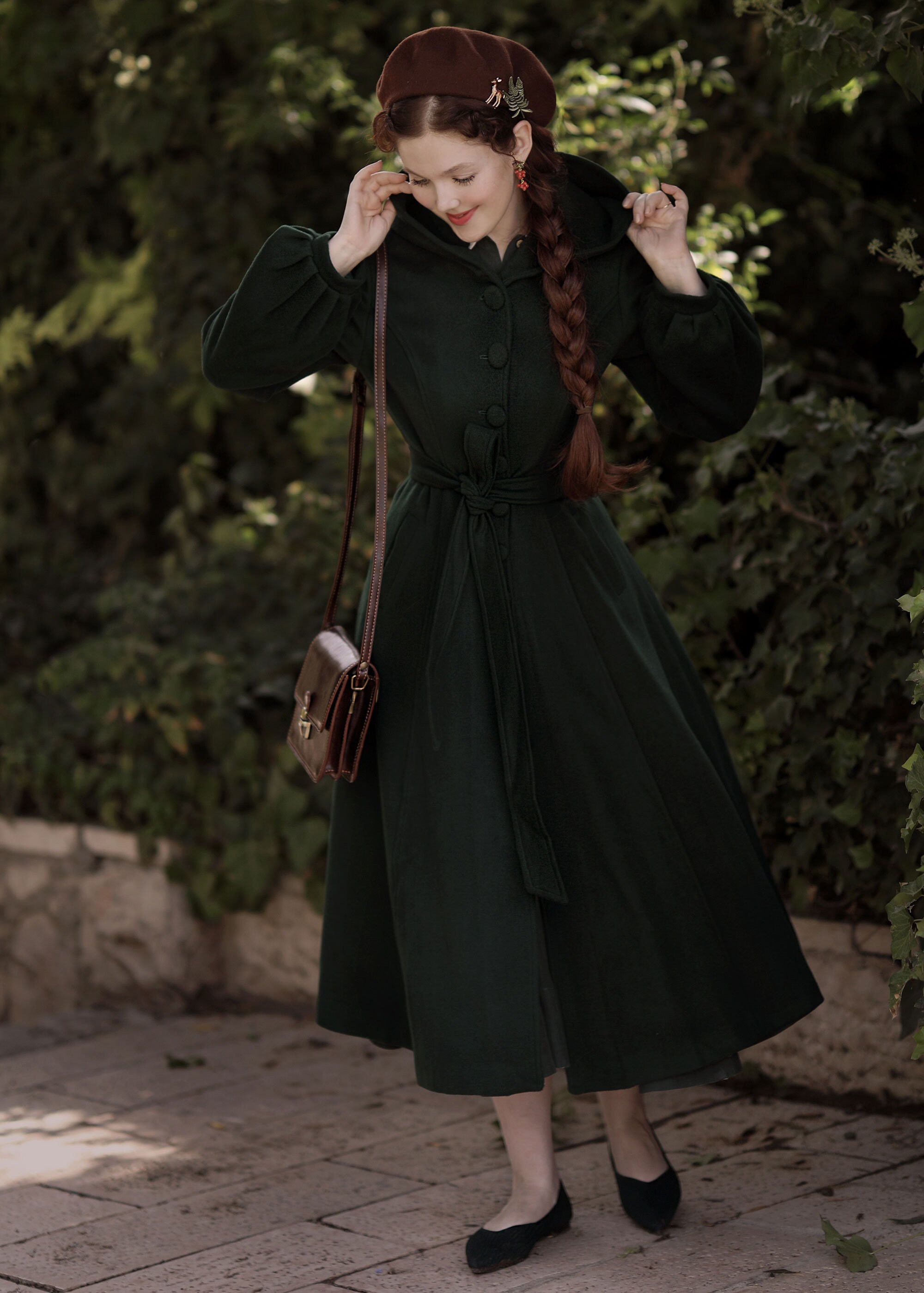 VOAAOV WOOL PILE Hoodie Long Coat ジャケット・アウター