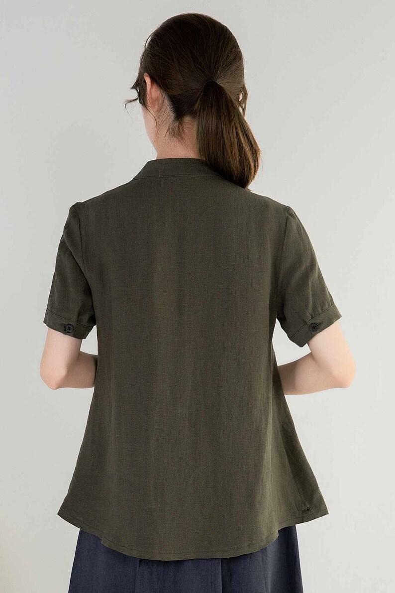 Linen shirt Linen button down shirt Linen shirt women Etsy