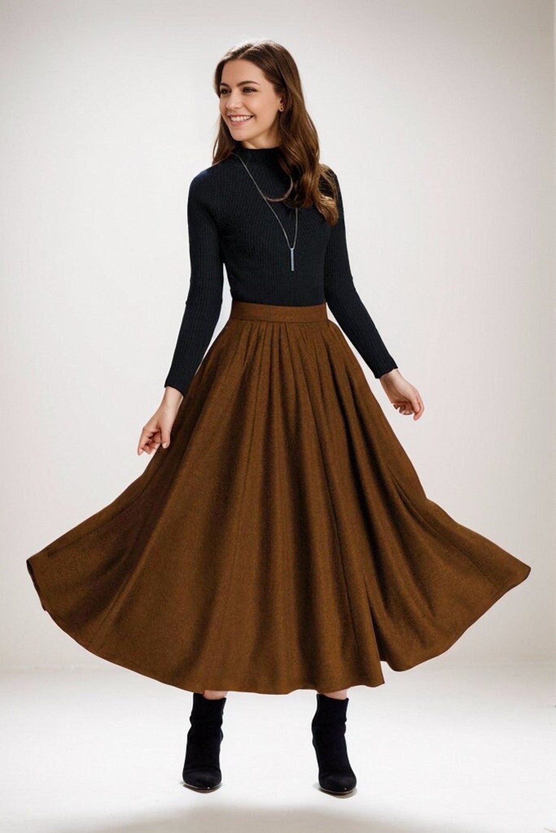 Wool Skirt, Long Wool Skirt, Wool Circle Skirt, Vintage Wool Skirt, Long Wool Skirt, Wool Circle Skirt, Vintage