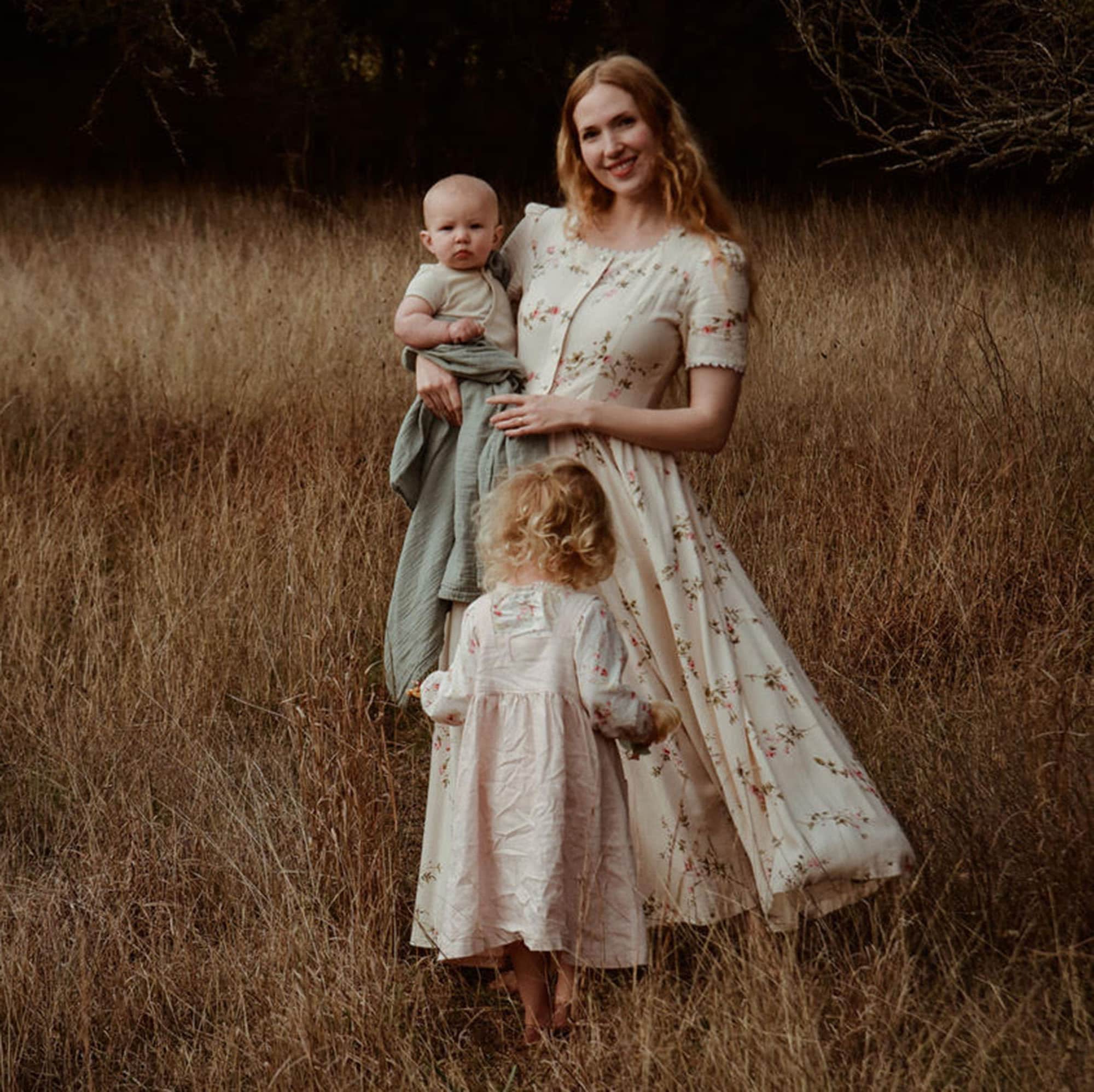 Floral Cottagecore Dress Modest Linen 