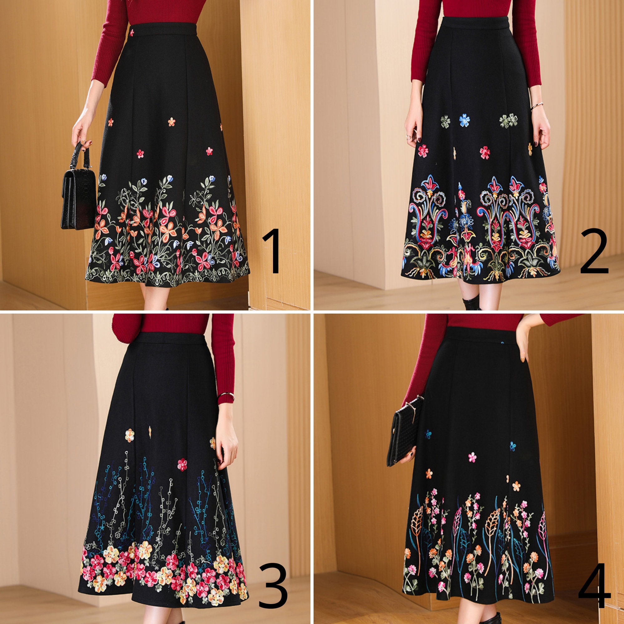 LOEUVRE ♥ A-line Wool Mini Skirt SW4WS920 /追跡付 Designer fashion, Seoul-fully created | W Concept