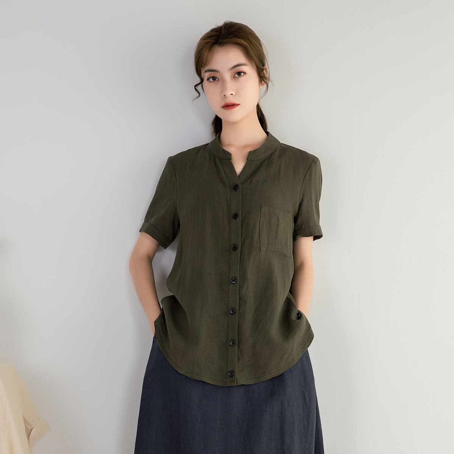 Linen Shirt Linen Button Down Shirt Linen Shirt Women | Etsy