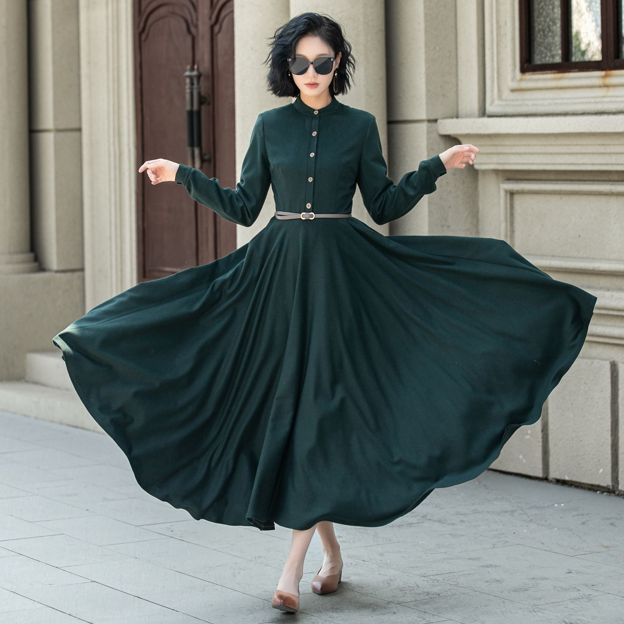 Etsy green dress deals