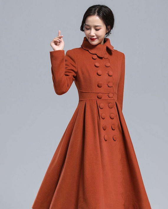 wool princess coat