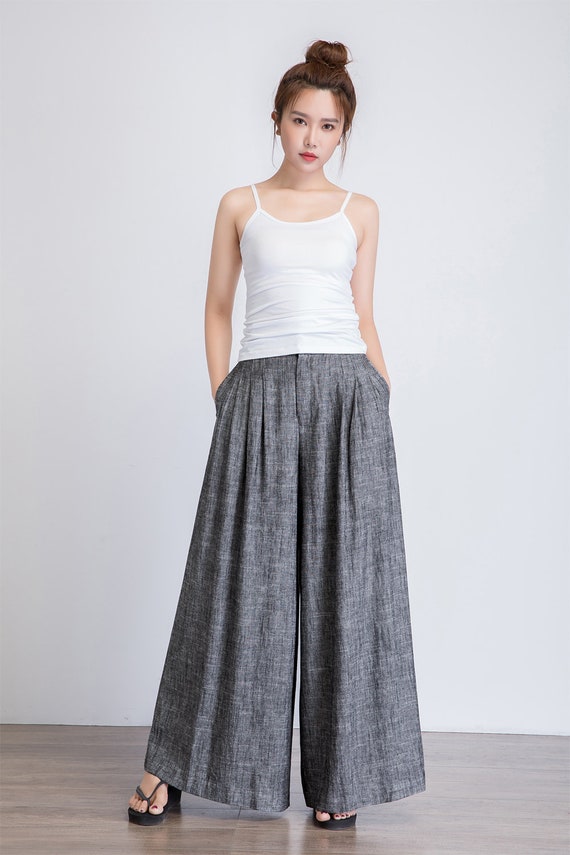Gray pants, linen pants, maxi linen pants, women linen pants, maxi pants, loose linen pants, summer pants, pants with pockets 1940# Gray pants, linen pants, maxi linen pants, women linen pants, maxi pants, loose linen pants, summer pants, pants with pockets 1940#