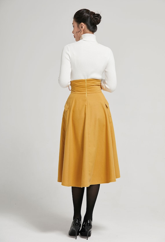 High waist A line skirt for winter 2302# High waist A line skirt for winter 2302#