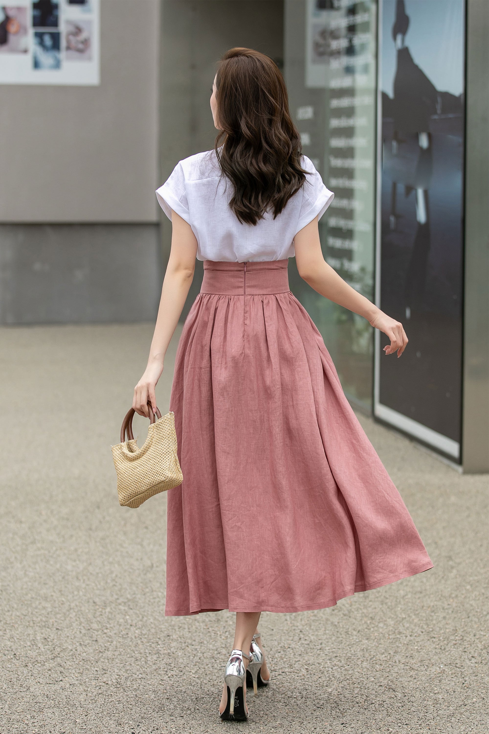 Camilife Gonna Lunga In Chiffon, Gonna Da Spiaggia, Maxi Gonna Per L Estate La Spiaggia La Vita Quotidiana Le Feste Lunghezza 90cm Tinta Unita Colore Nudo 102377599 - Foto 3