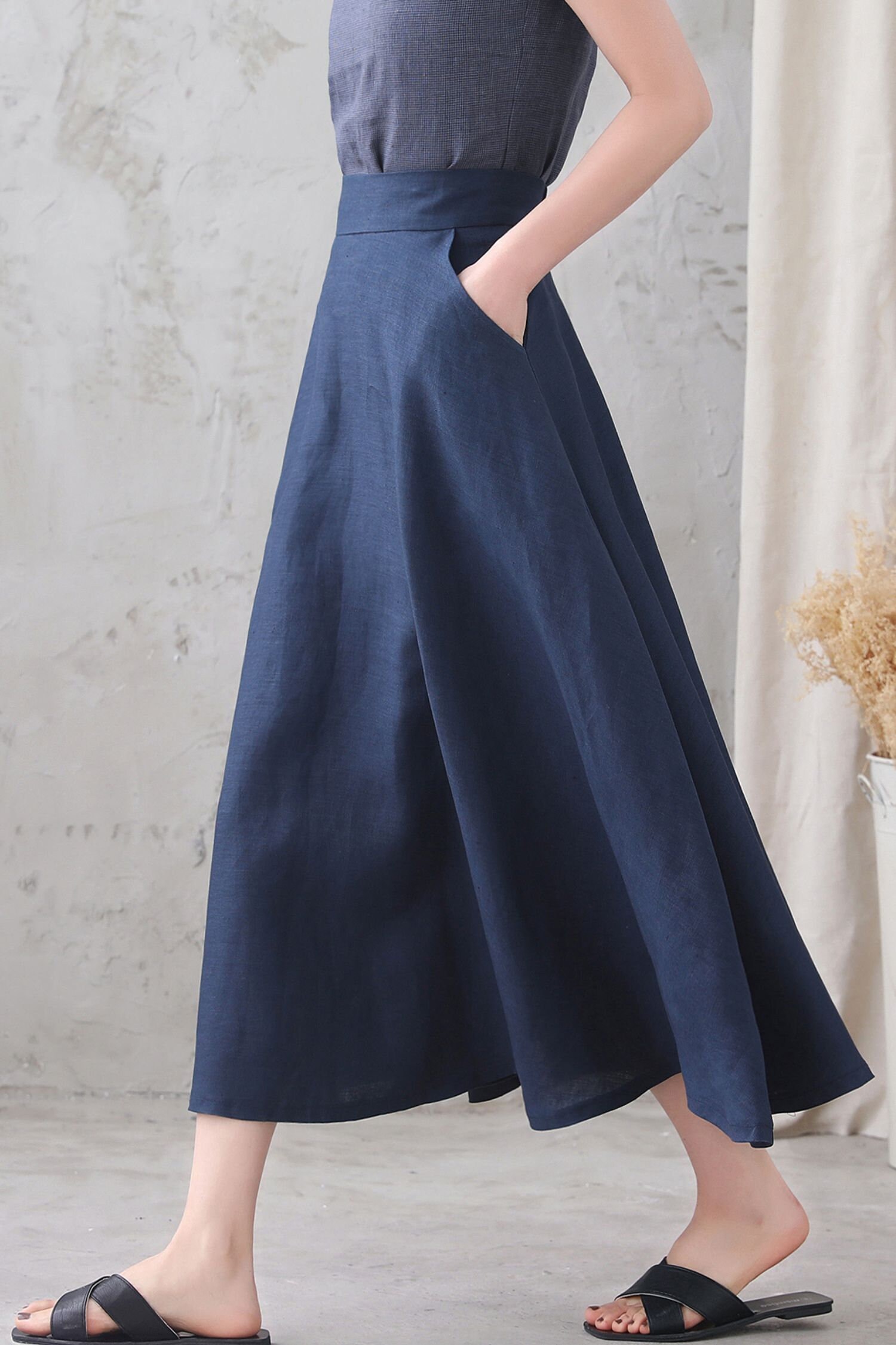 【THE MOZZ】Julie Linen Setup SKIRT JulieSkirt-