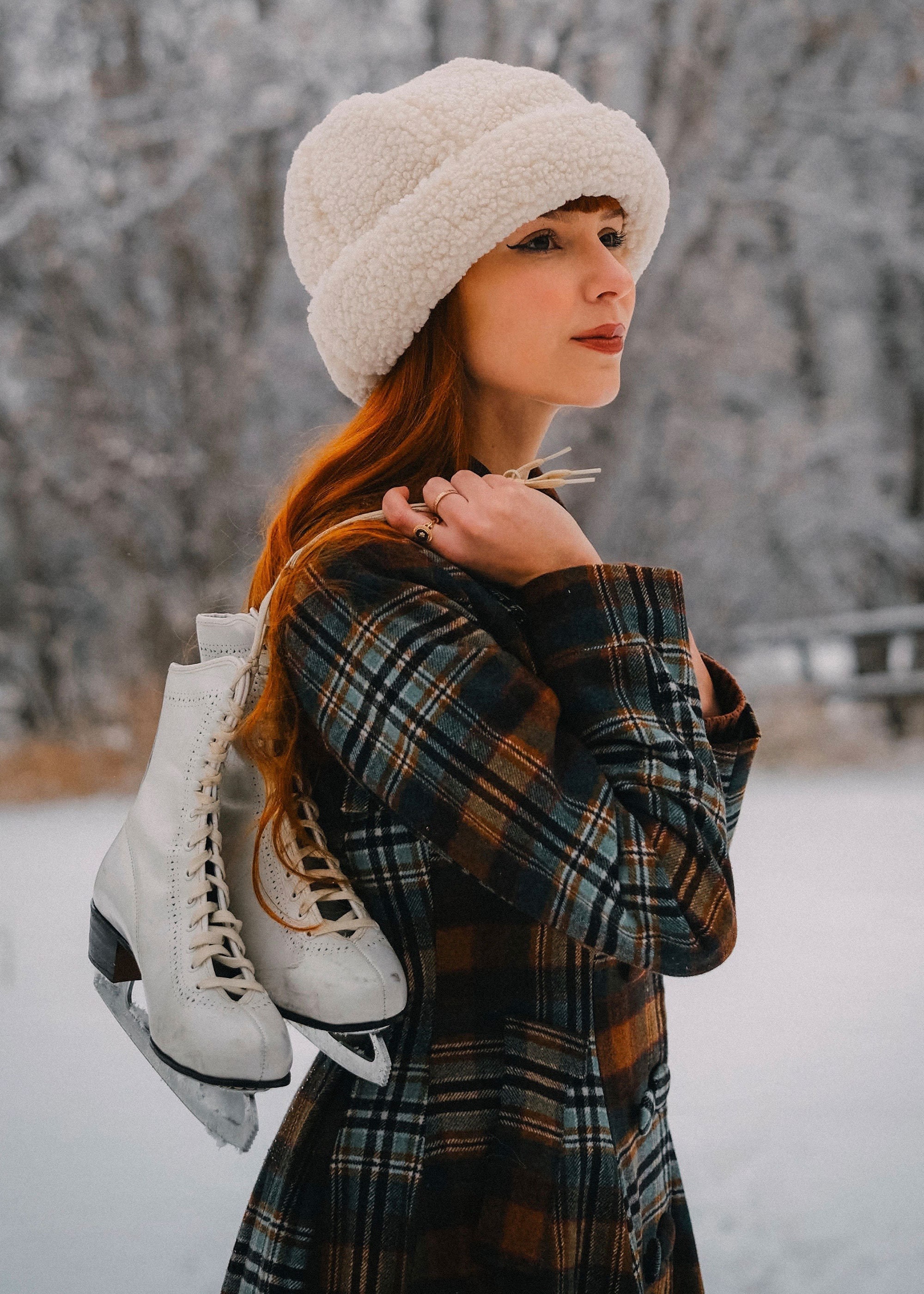 Wool Coat, Long Plaid Wool Coat, Wool Coat Women, A Line