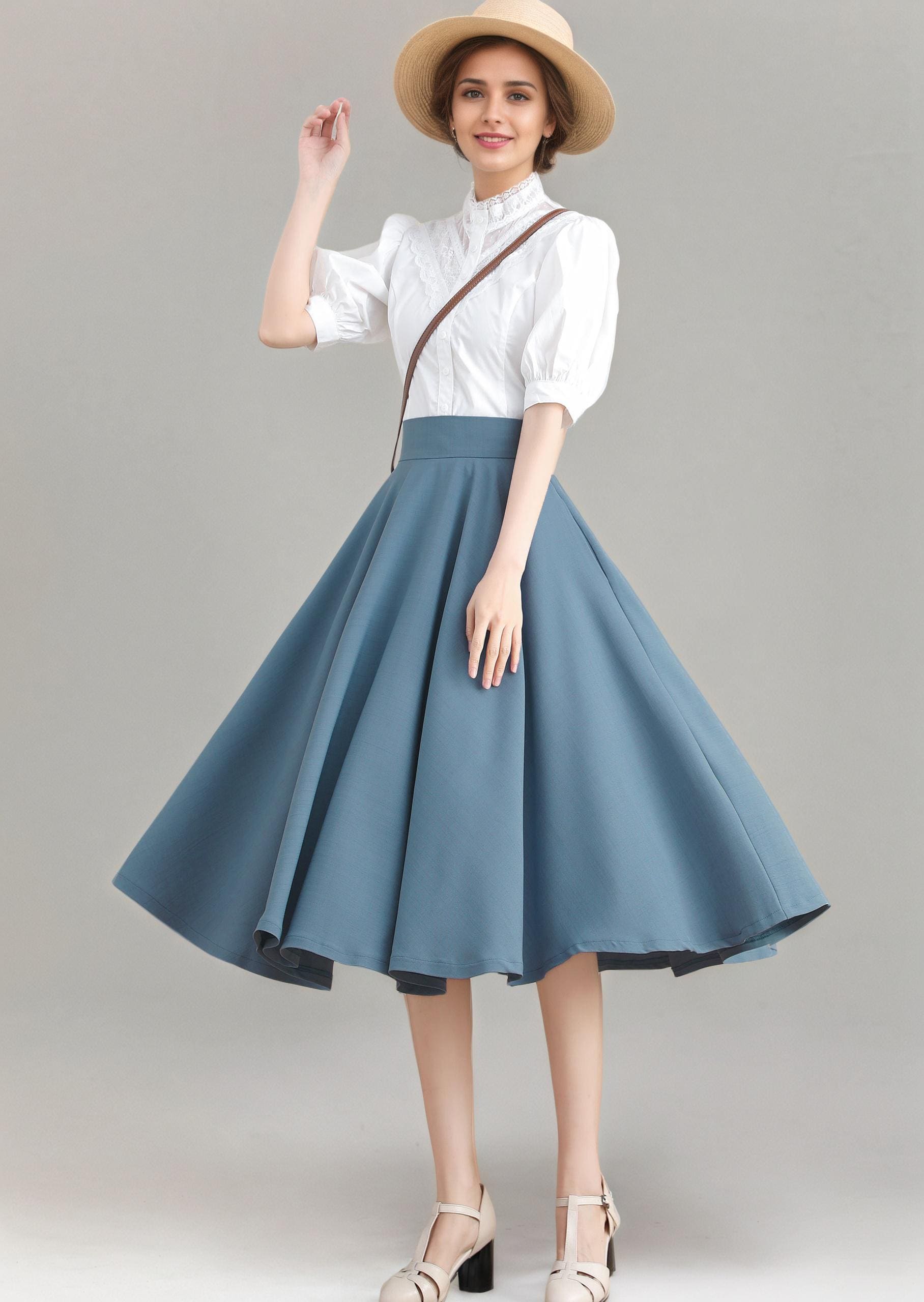 スカート FRENCH LINEN LONG FLARE SKIRT CHECK il_fullxfull.6778388516_o1k6.jpg
