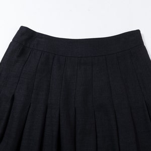 Vintage Pendleton Linen Skirt Black Linen Maxi Skirt High - Etsy