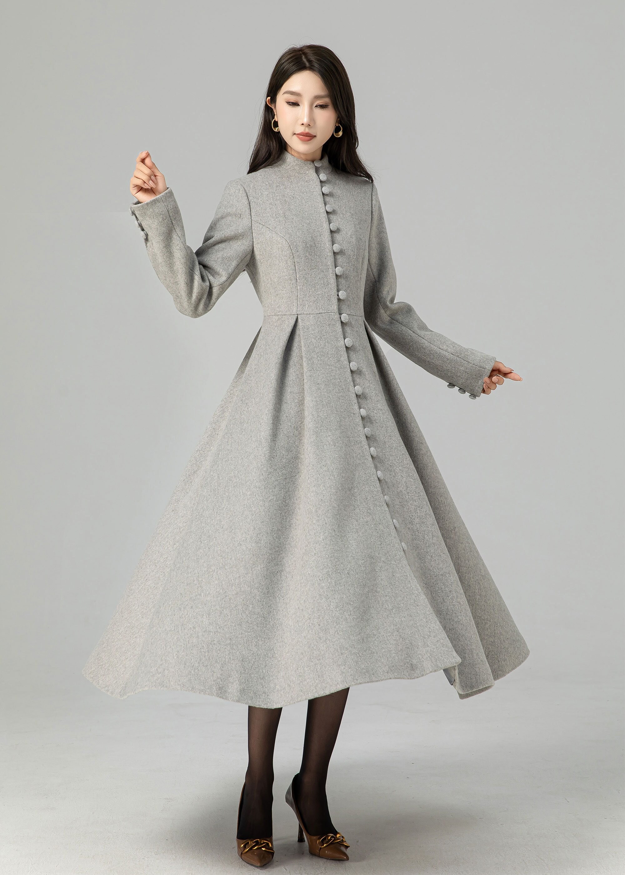 Long Wool Coat, Grey Wool Coat, Single Breasted Wool Coat, A Line Wool Coat, Swing Coat, Women's Winter Coat, Handmade Coat, Xiaolizi 4686 - Etsy Long Wool Coat, Grey Wool Coat, Single Breasted Wool Coat, A Line Wool Coat, Swing Coat, Women's Winter Coat, Handmade Coat, Xiaolizi 4686 - Etsy