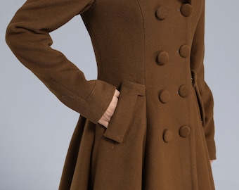 ジャケット・アウター 80s maxi wool long coat vintage mode ジャケット・アウター 80s maxi wool long coat vintage mode