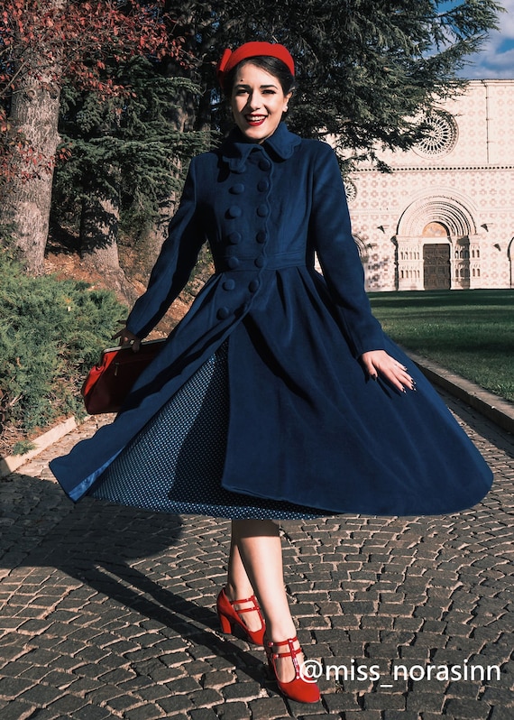 1940s swing long wool coat 3187 1940s swing long wool coat 3187