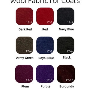 Wool fabric swatch, A beautiful slection of soft wool fabric in gorgeous Colours, Color swatch SK42 image 7