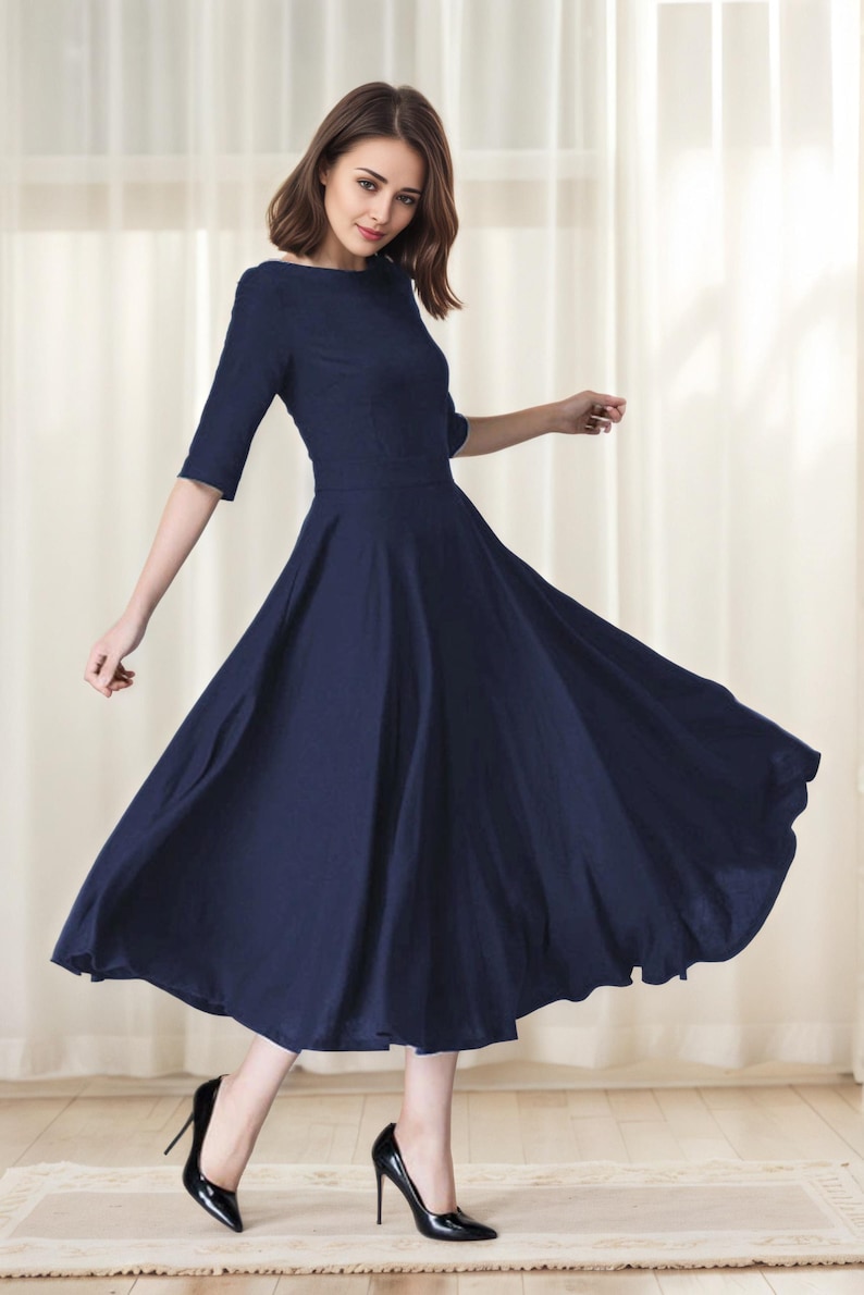 maid blue dress Sundaylike life Fashion Women Outfit Cute Cosplay Servant Costume kimono Color:Blue Light Blue Maxi Dress