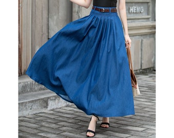 ★ ★ Women’s Powder Blue Maxi Denim Skirt WL1803SSPKBLv3_1600x.jpg?v=