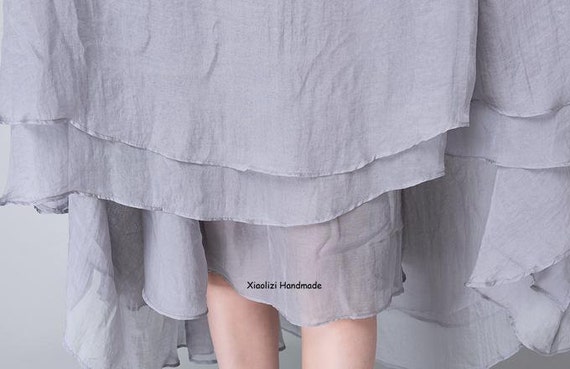 Summer gray swing Chiffon Skirt 1508 Summer gray swing Chiffon Skirt 1508