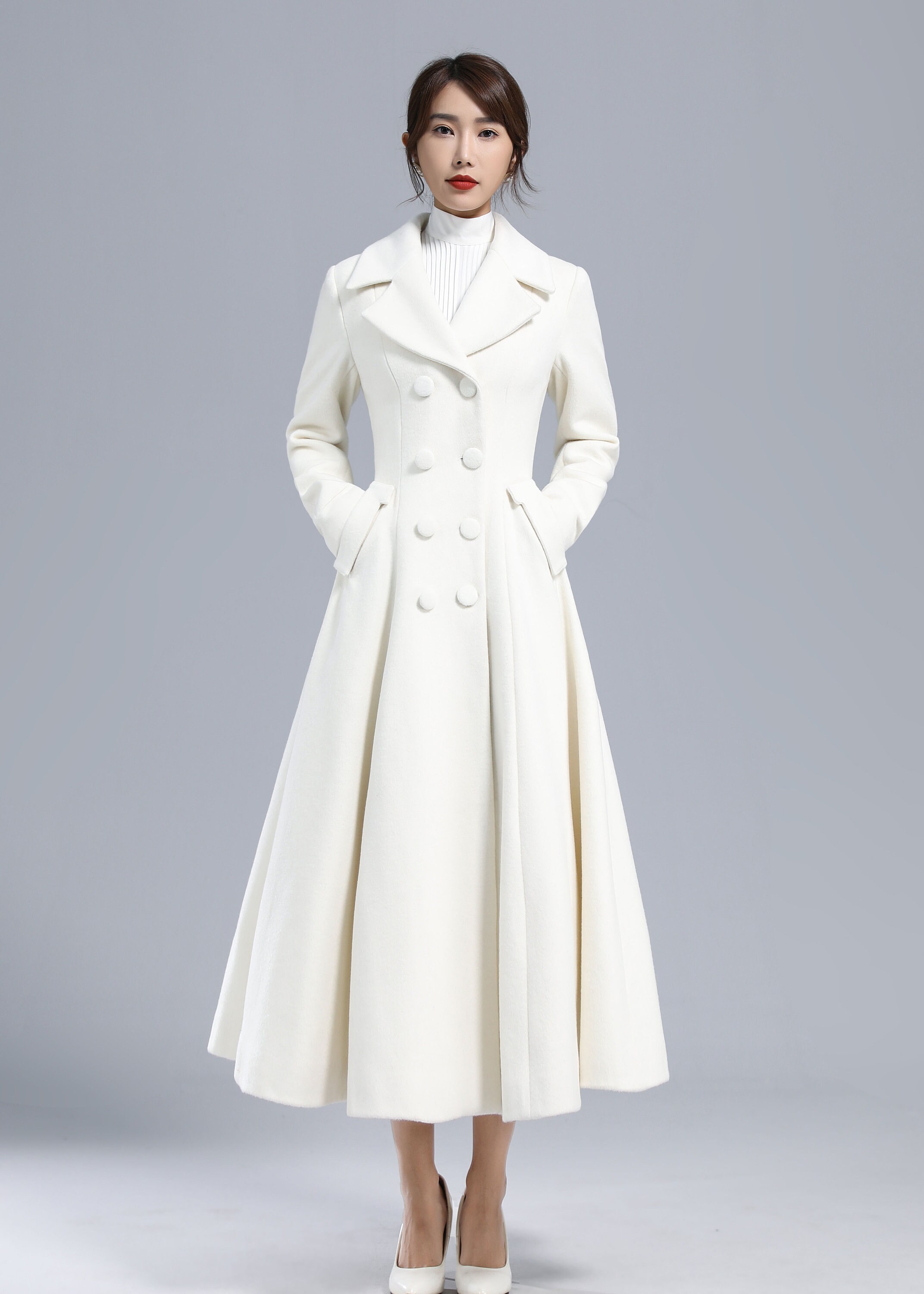 White Long Wool Coat, Wedding Wool Coat, Wool Princess Coat, Winter Wool  Dress Coat, Double Breasted Wool Coat, Swing Warm Outwear 3235 -  Sweden