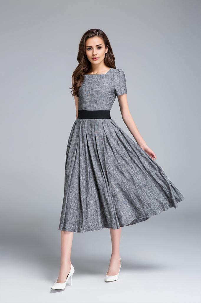 ワンピース L'Or matelasse docking pleats dress Petite Scoop Neck Tiered Maxi Dress