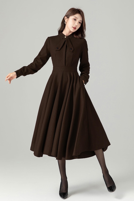 brown dress with black stockings Brown Sugar Heiress Dress Pre-order / S