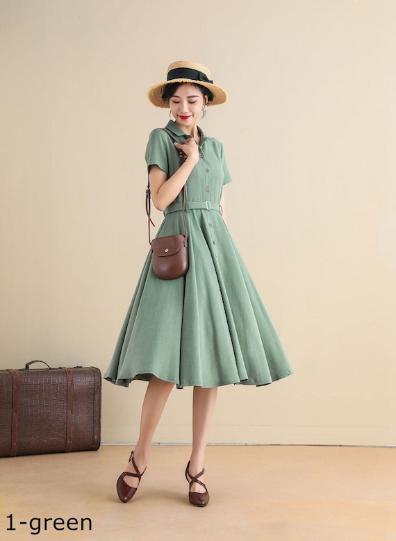 Retro Button Up Dress Retro Button Up Dress