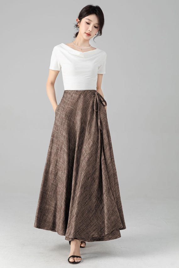 【THE MOZZ】Sally Wrap Skirt WOMEN'S LONG WRAP SKIRT