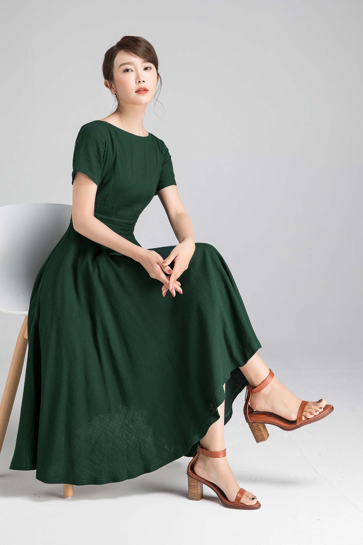 Boat neck swing dress Clearance