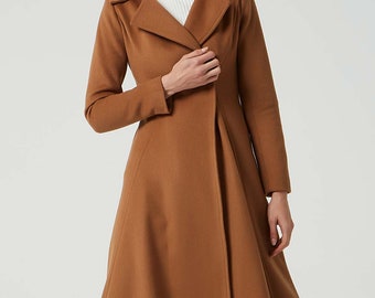 Camel Wool Coat, Wool Coat Women, Winter Coat Women, Womens
