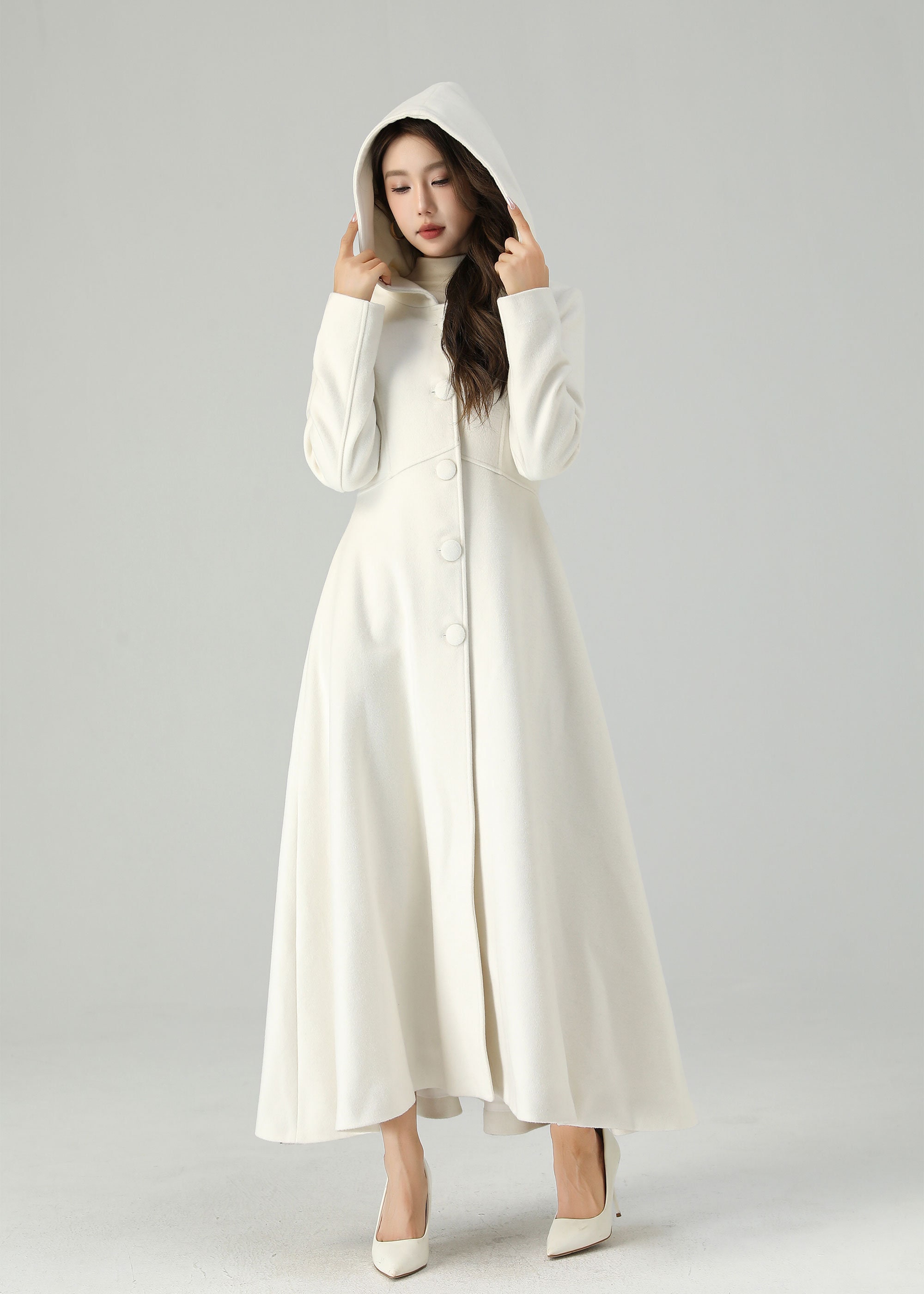 White stuff hooded wool coat sale