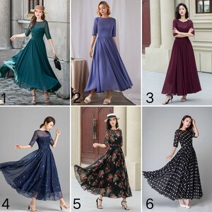 Green New Chiffon Double Flair Maxi main image 1