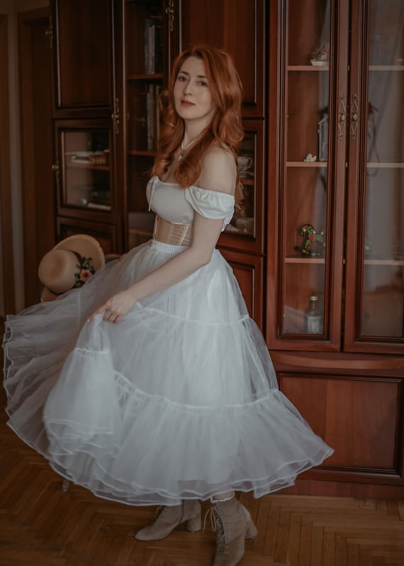 Opgetild altijd Een computer gebruiken A-Lijn Lolita Fluffy Petticoat Lange Tutu Petticoat Rok - Etsy België