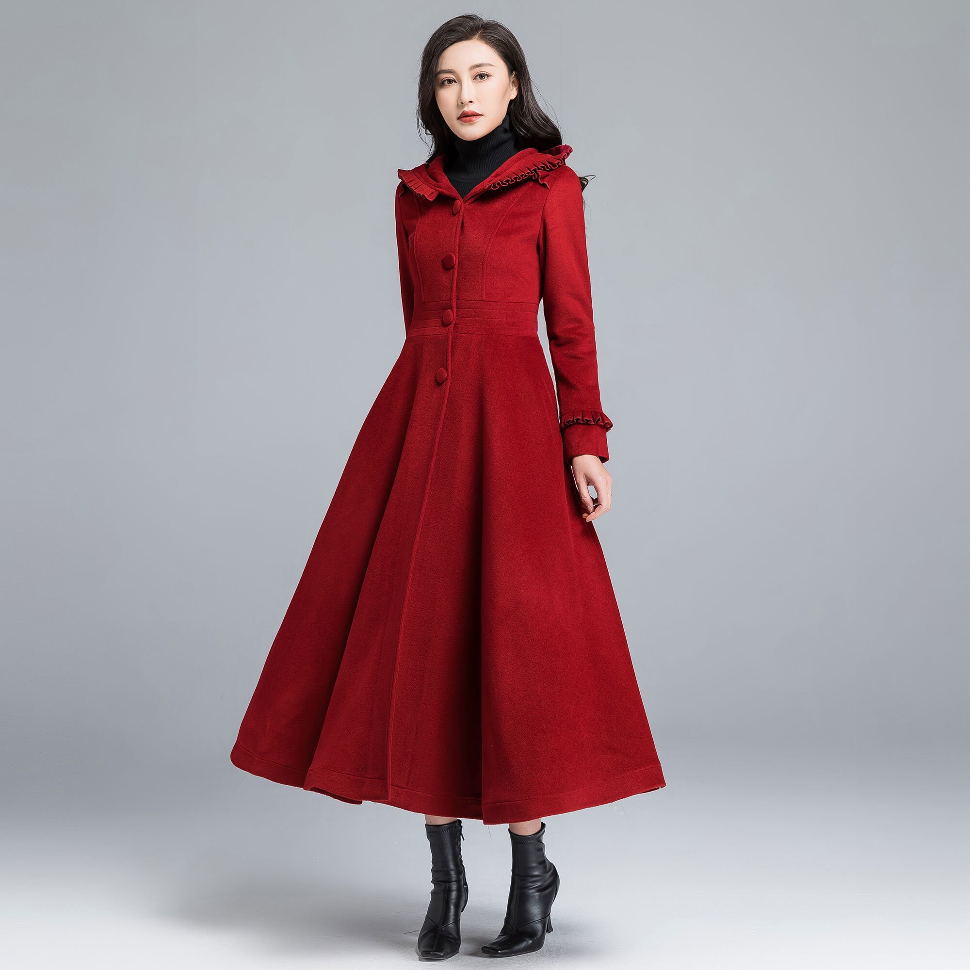 wool swing coat