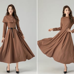 long swing wool cape dress women 4560 long swing wool cape dress women 4560