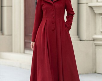 W/TOP MOSSA STOLE COLLAR BIG SILHOUETTE COAT WITH BLANKET