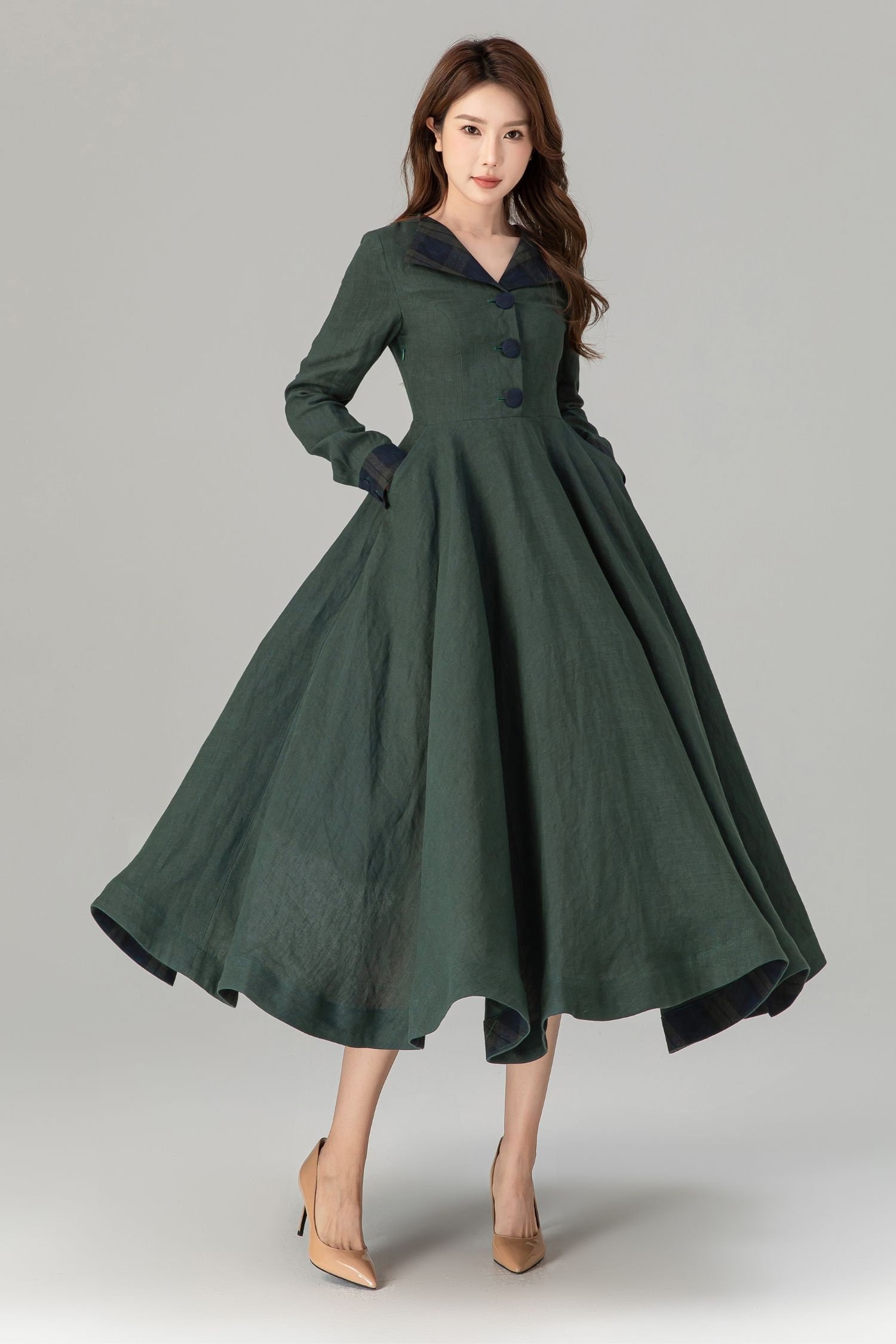 'S SOLEZIA[ソレジア] Linen Belted Long Dress il_fullxfull.5903093896_tbih.jpg