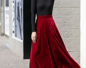 [nuuanu ] / ☆ Suvi Long Skirt / Red NUUANU Suvi Skirt - Red | International Store