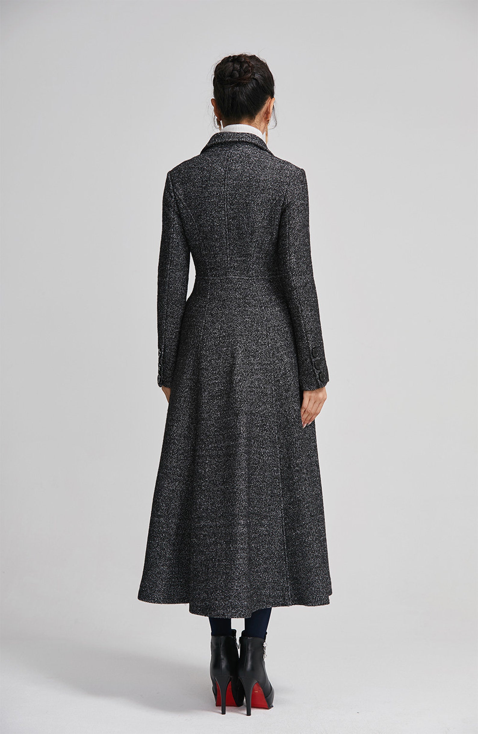 Wool Coat Women Long Wool Coat Black Coat Women Winter Coat Etsy