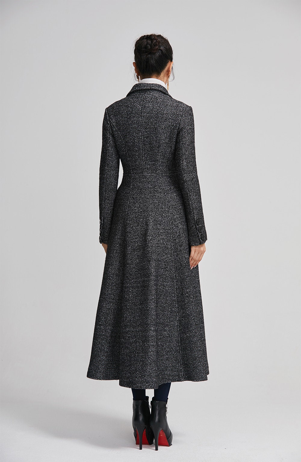 Wool Coat Women Long Wool Coat Black Coat Women Winter Coat Etsy Canada