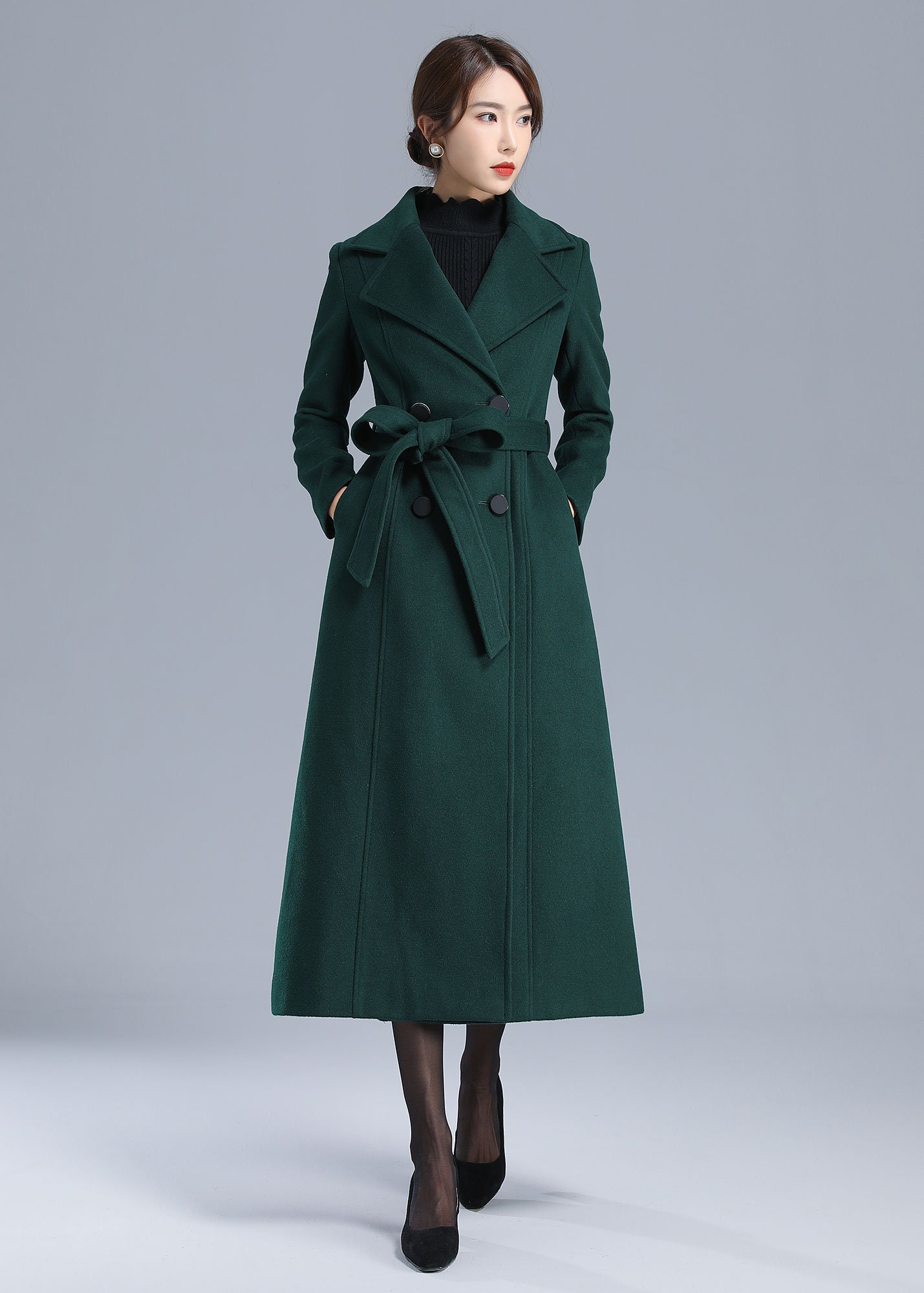 【定価12万円】　j.press ウールトレンチコート　マキシ丈　グリーン系 Amazon.co.jp: Oiwenjuanh トレンチコート メンズ ロングコート ベルト