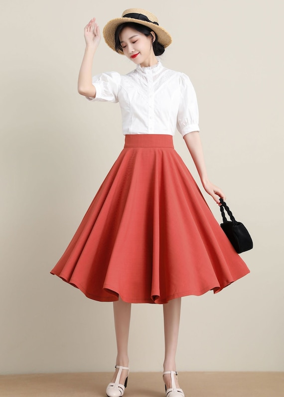 Jupe midi patineuse hot sale