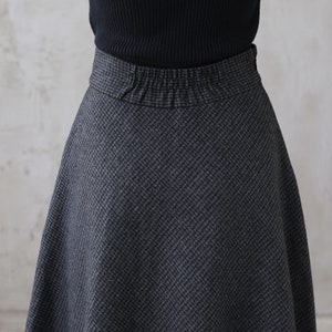 Wool skirt, Long Maxi Plaid Wool Skirt, Winter wool Skirt with Pocket, High Waist Flared Skirt, Ankle Length Full Skirt Xiaolizi 3120 image 7