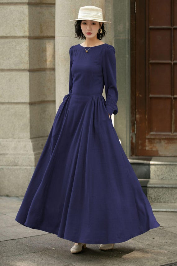navy blue dress for baby girl Amazon.com: Fall Winter Velvet Maxi Dress for Women Retro Crew Neck Long  Sleeve Cocktail Dresses Elegant Evening Gowns Brown : Clothing, Shoes &  Jewelry main image 0