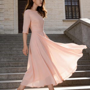 Pink Silk Modest Dress - Etsy