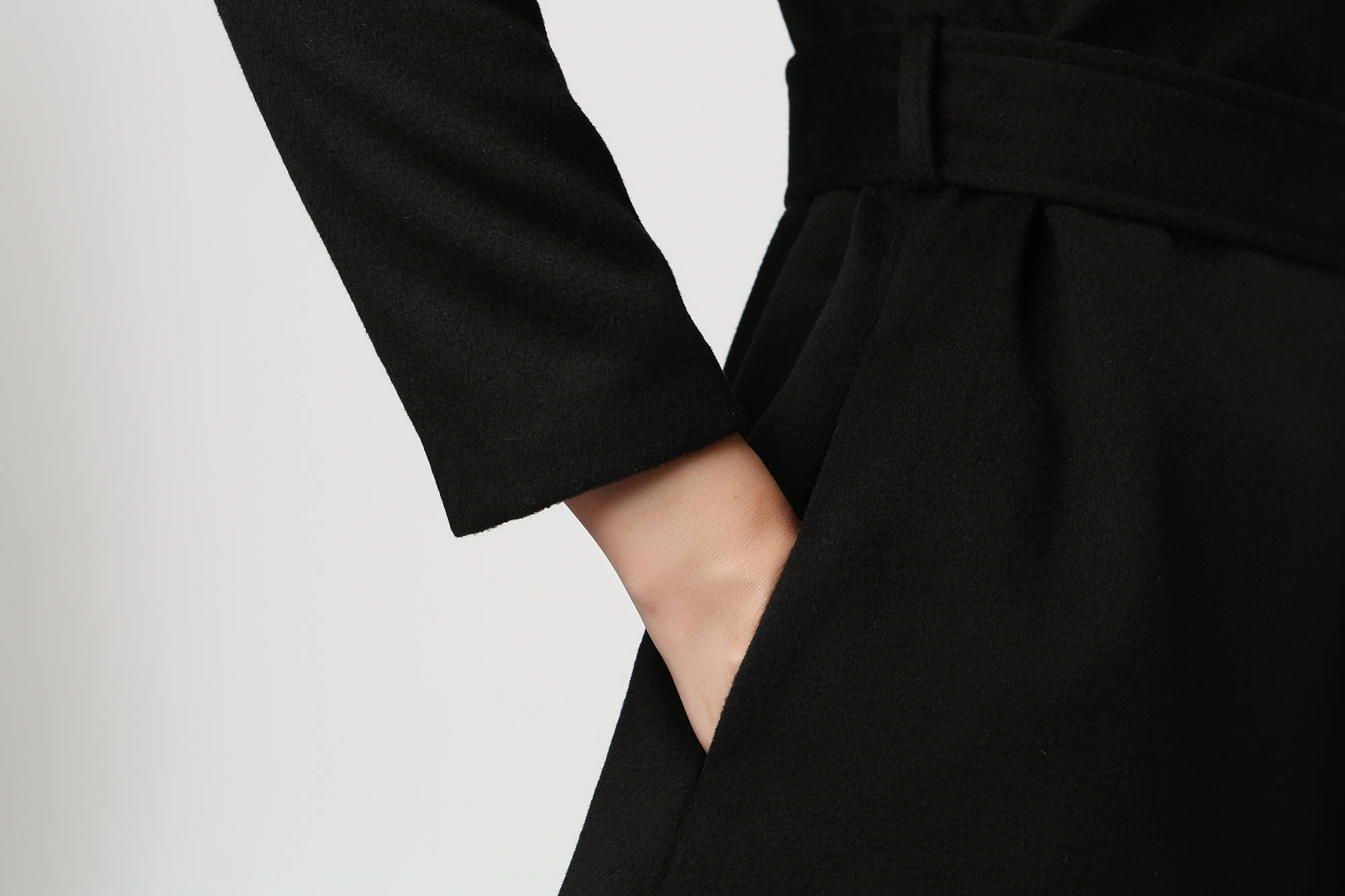 Black wool coat Knee length coat wool coat black coat Etsy