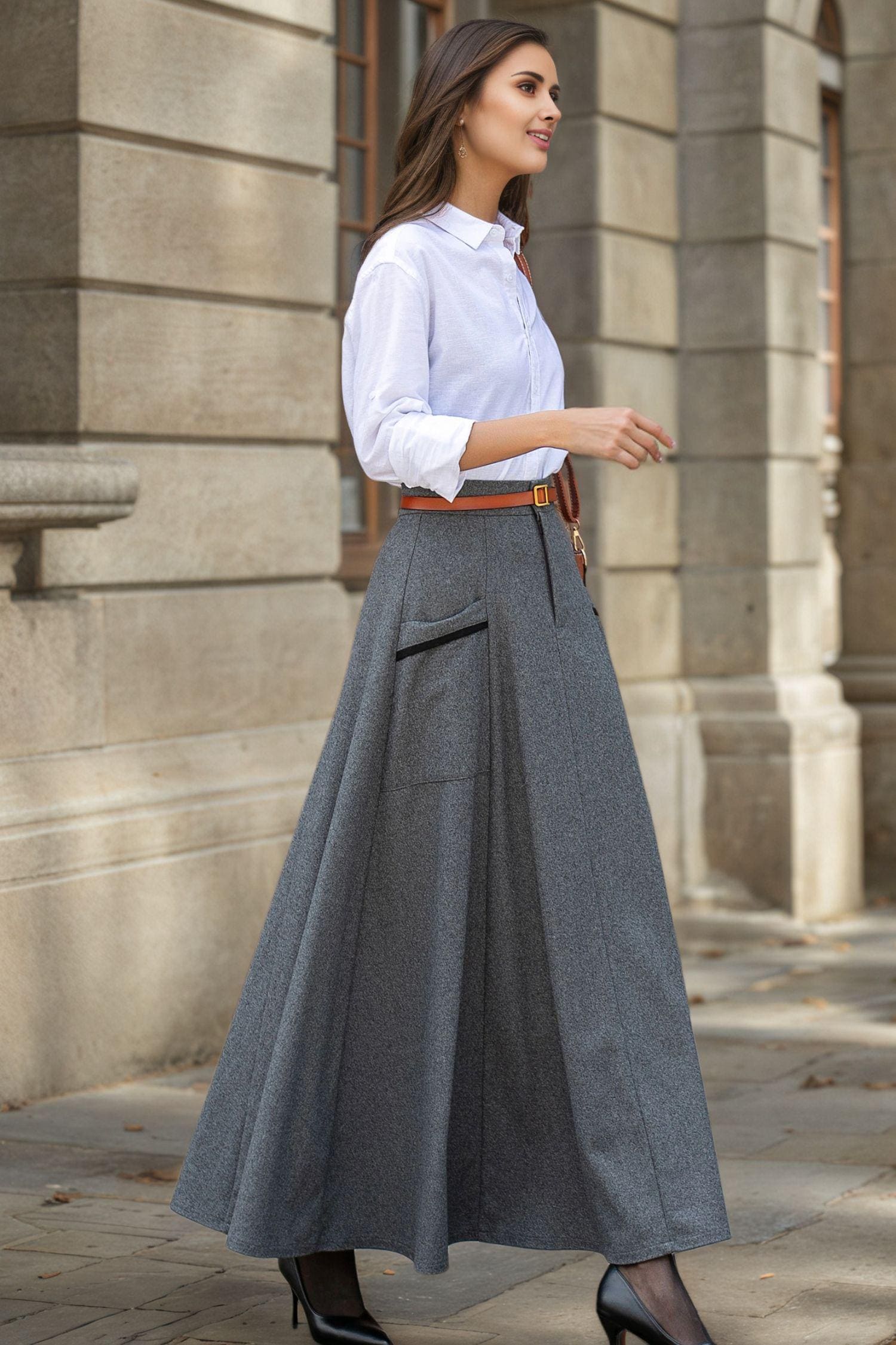 【美品】CLANE LONG WIDE PLEATS SKIRT CLANE（クラネ）の「WIDE PLEATS LONG SKIRT（スカート）」 - WEAR