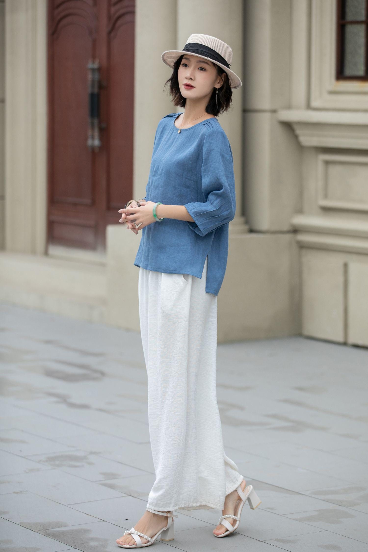 【TODAYFUL】 asymmetry linen best tops Half Sleeve Tops for Women Loose Fit Summer Shirts Women's